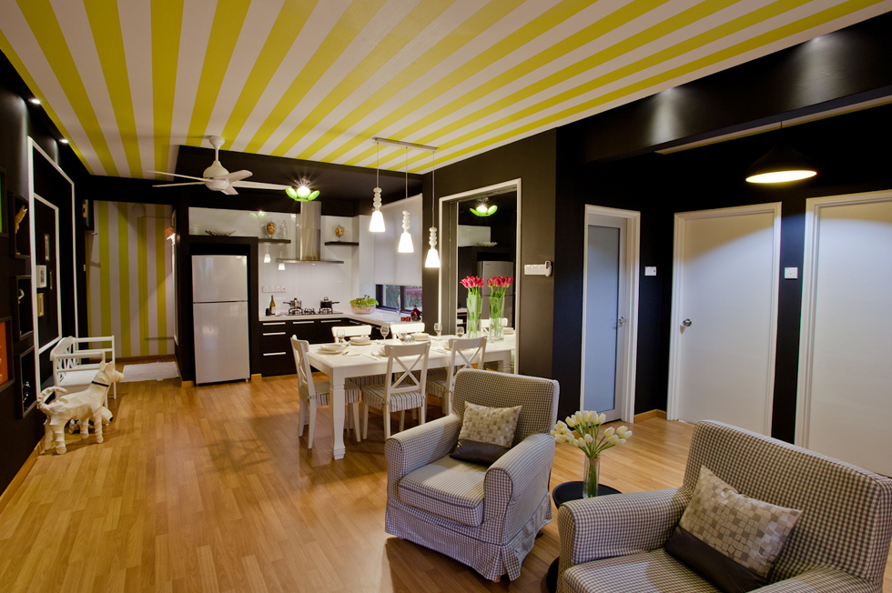 Home makeover ideas. Paint the ceiling. Apartment in Gohtong Jaya, by Design Spirits Malaysia