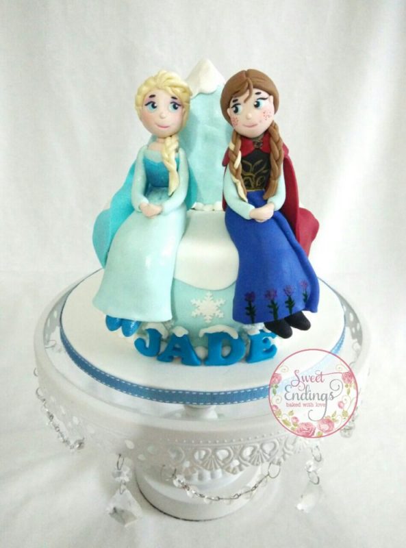 Elsa and Anna mini cake. By Sweet Endings. Source
