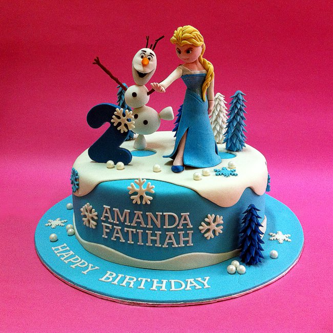 Elsa and Olaf cake by CakeDeliver