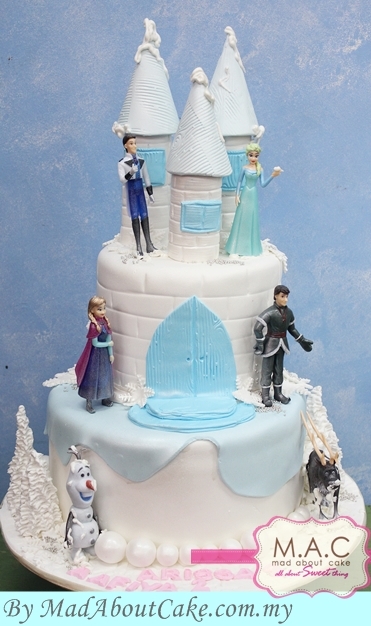 Ice tower Frozen cake from the movie. Made by Mad About Cake