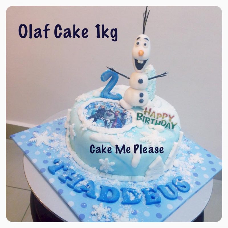 Olaf Cake 1kg by Cake Me Please. Source