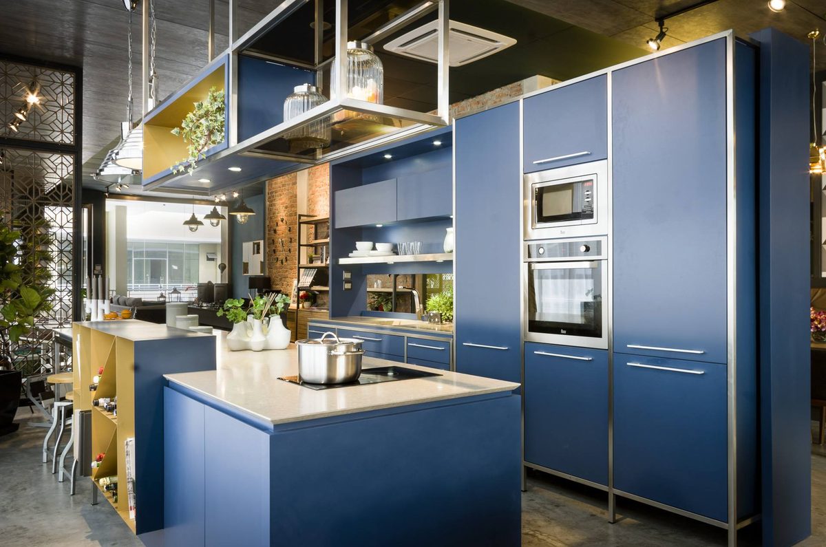 Blue kitchen by Team BJ Design