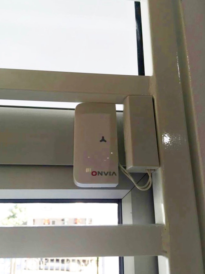 Alarm systems detect whether a window is opened or broken in. 