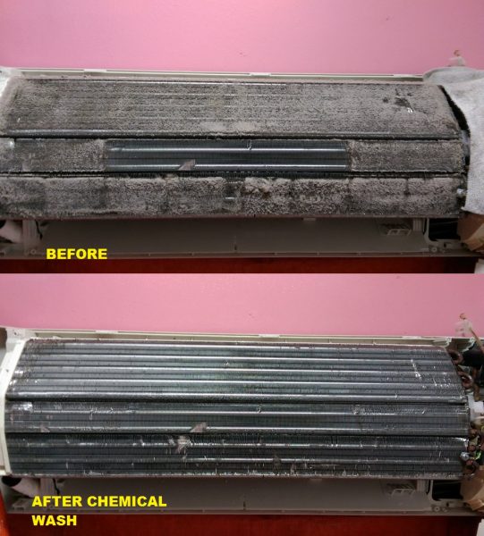 Aircon filter chemical cleaning by AC COIL ENTERPRISE. Source. 