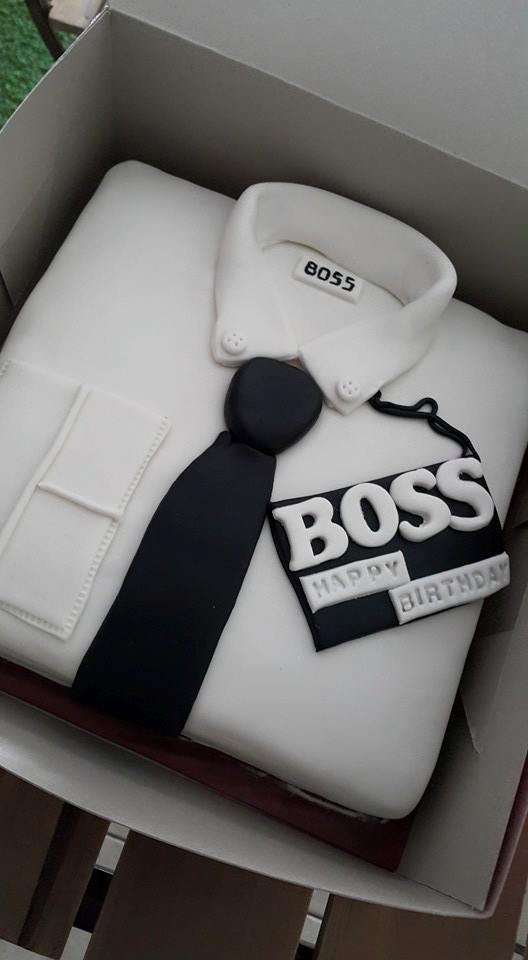 Boss birthday cake by Shervone cakes. Custom-made cakes malaysia