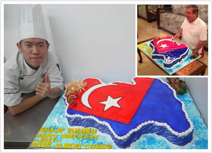 Birthday cake design for HRH Sultan of Johor