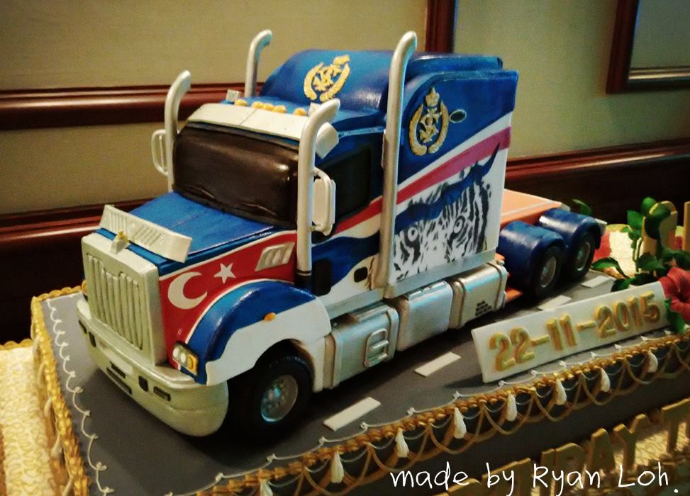 Mack truck cake design for HRH Sultan of Johor by Ryan Loh