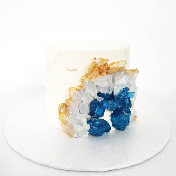 Blue agate geode cake by Peh' Stry - RecomN.com bakers malaysia