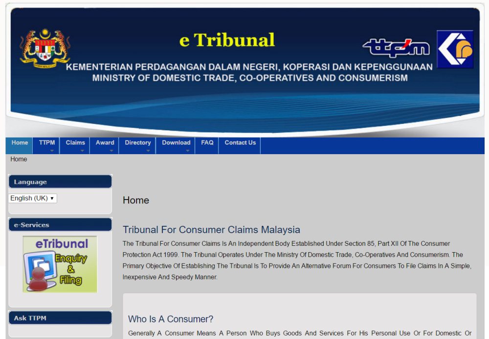 Tribunal For Consumer Claims Malaysia