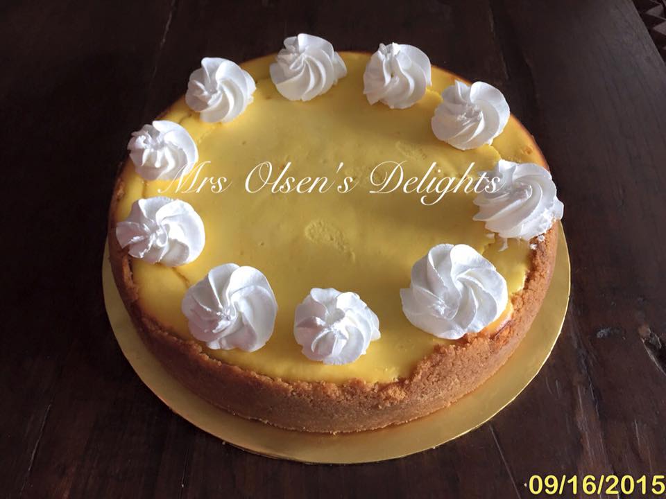 Lemon Cheesecake by Mrs Olsen's Delights. Source. 