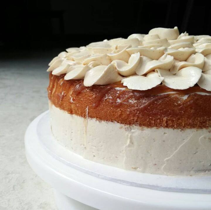 Salted caramel cake by Peh'stry. Perfect for coffee pairing. 