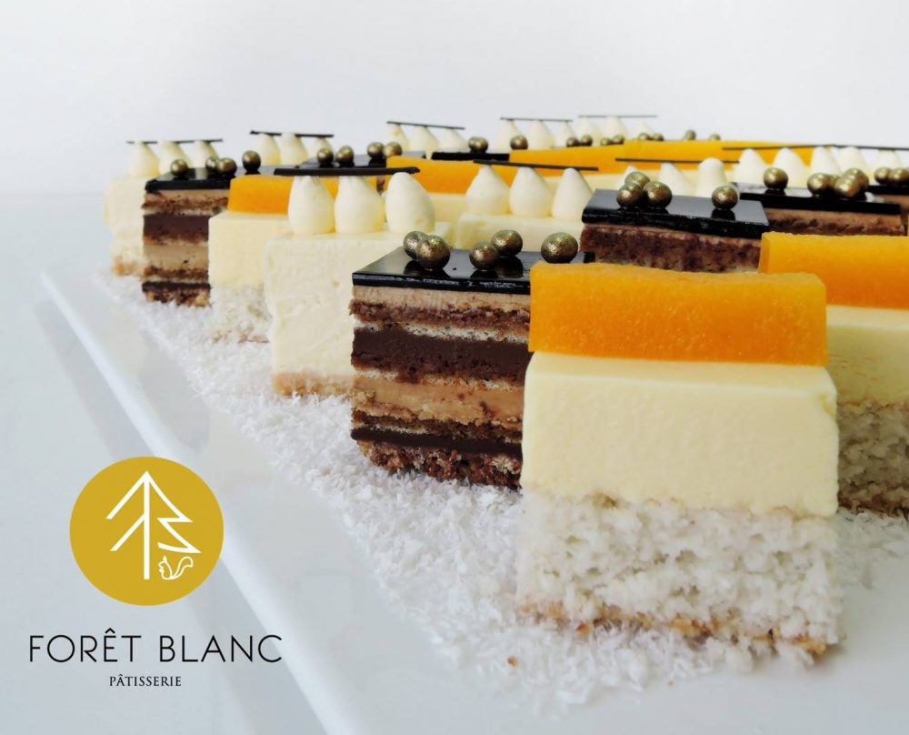 French Cheesecake, Opera and Coco by Foret Blanc Patisserie. Source. 