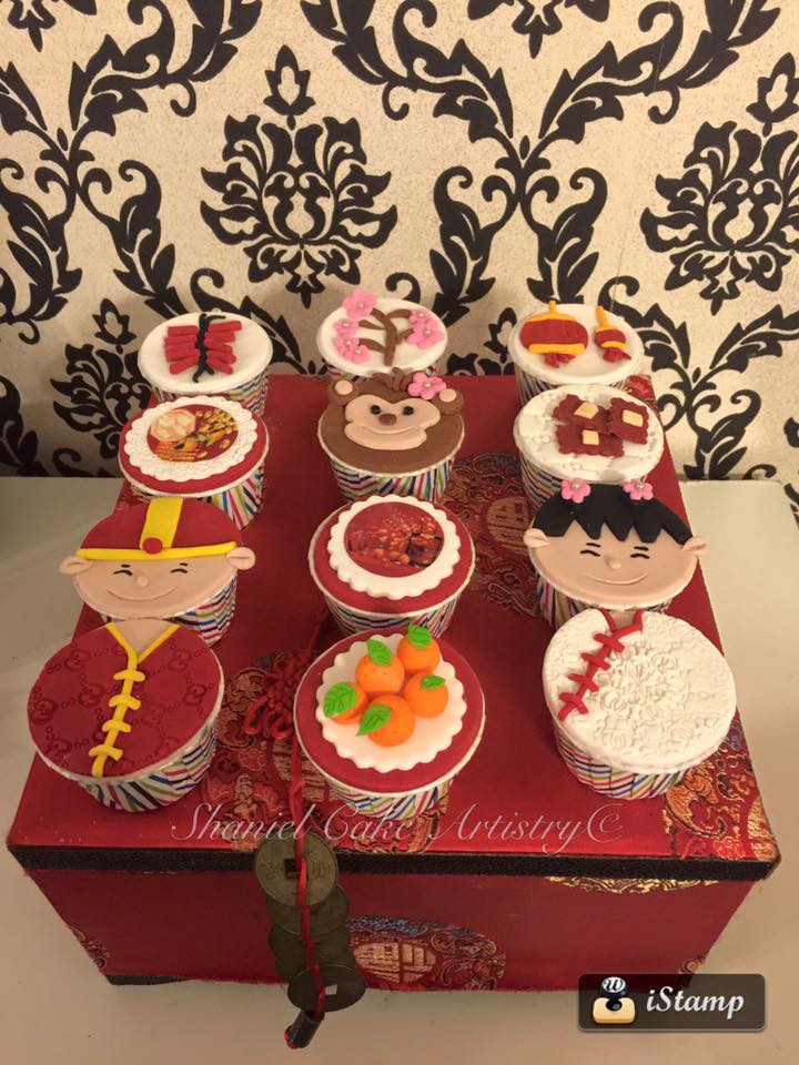 Assorted chinese new year cupcakes