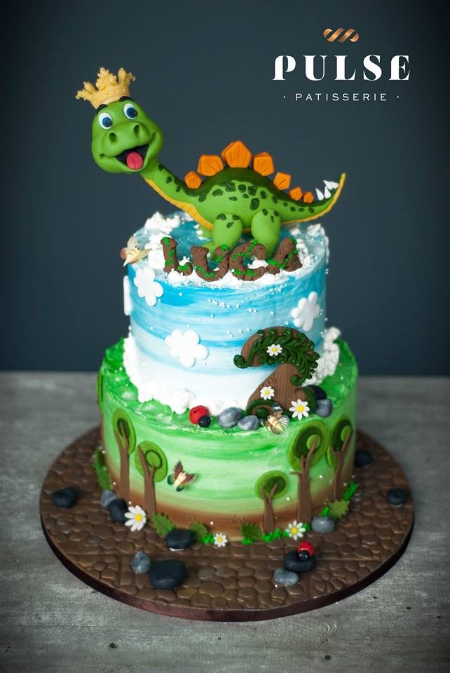Dinosaur cake for 2-year old by Pulse Pattiserie - Recommend.sg