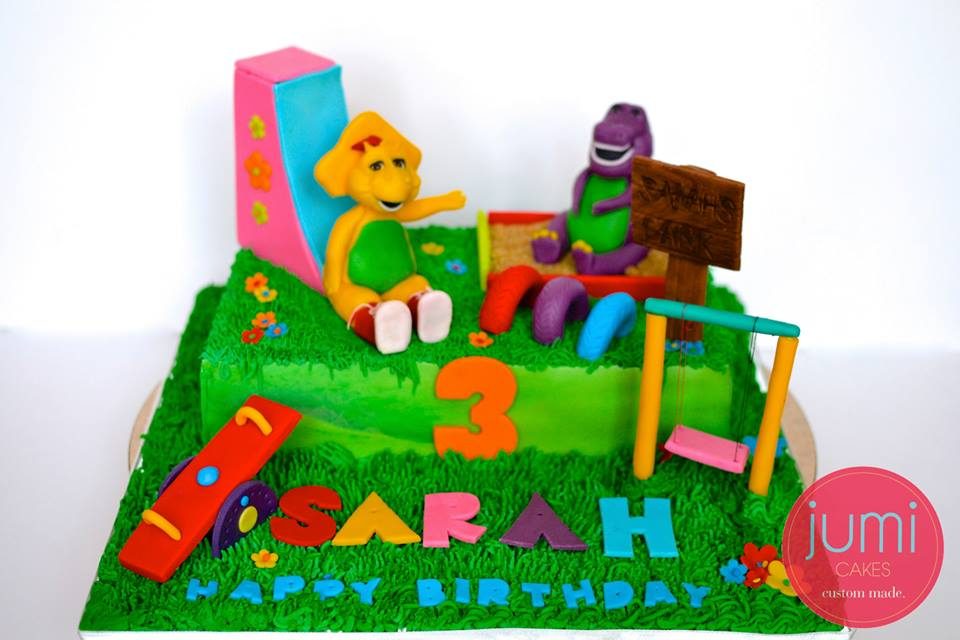 Barney and Friends at the Playground by Jumi Cakes
