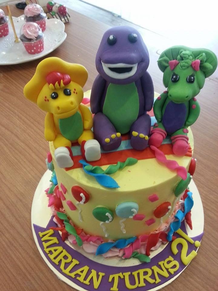 Barney and Friends Cake for 2-year old by My Fat Ladt Cakes and Bakes
