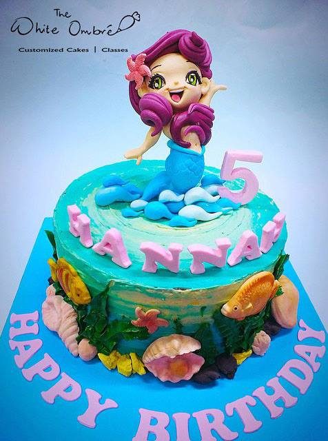 The little mermaid birthday cake. Great undersea details!Made by: The white ombre. Order in Singapore at Recommend.sg