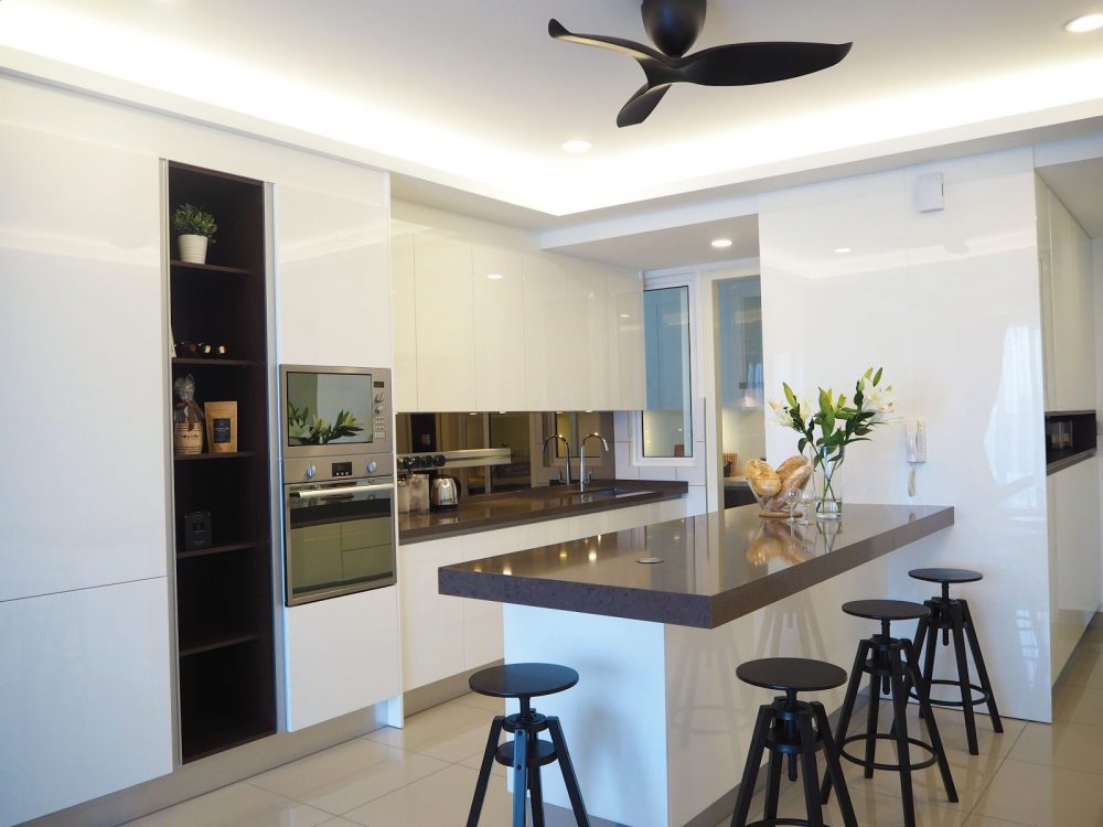 Completed kitchen cabinets at Vina Residence, Cheras by Meridian Inspiration
