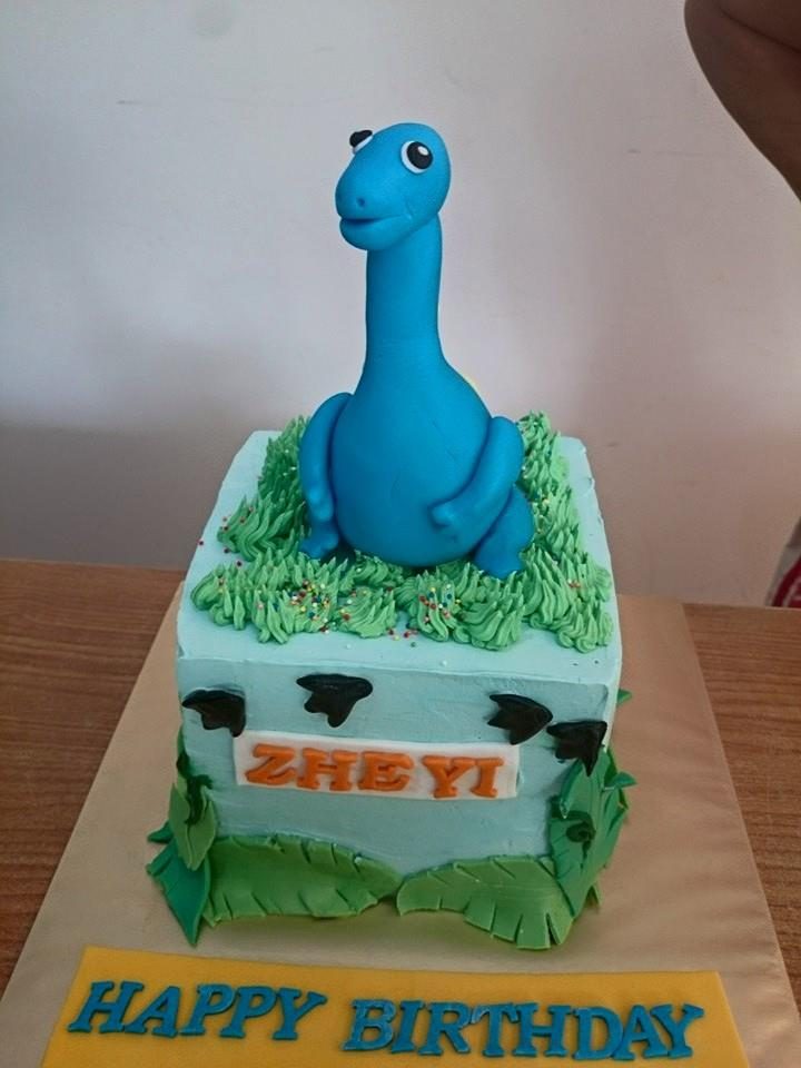 Blue Apatosaurus Cake by My Fat Lady Cakes and Bakes