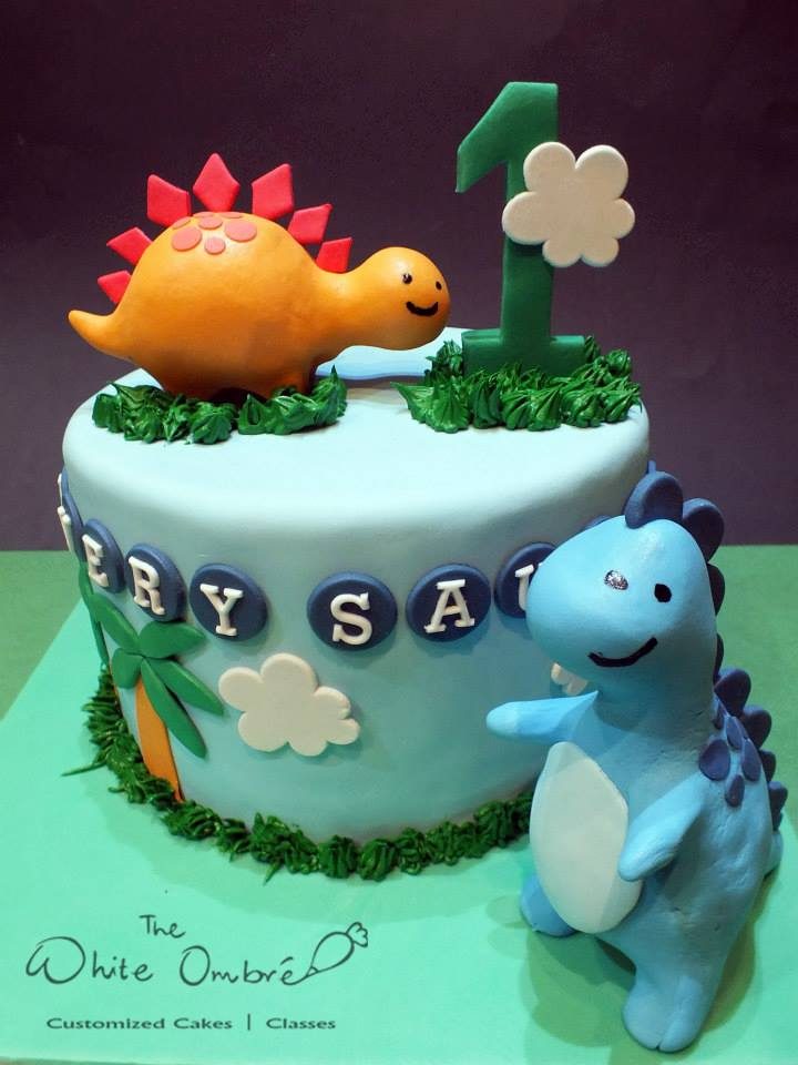 Dinosaur Cake for 1-year old by The White Ombre - Recommend.sg