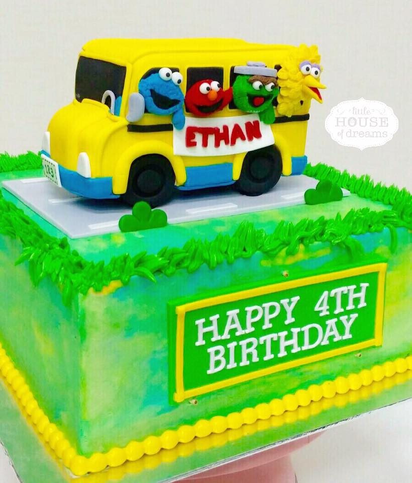 Sesame Street school bus cake by Little House of Dreams - Recommend.sg