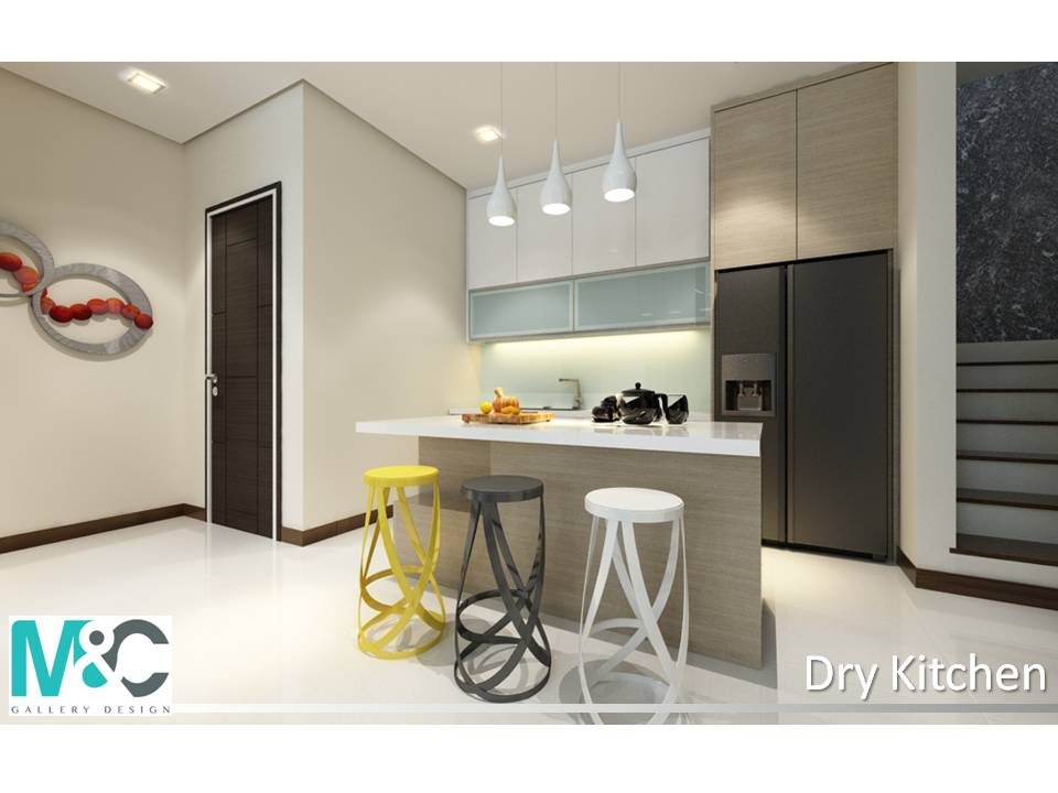 Dry Kitchen design for Semi-D residence in Sunway Montana. Project by: M&C Concept Design