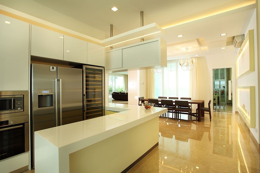 Dry Kitchen design for Bungalow in Mont Kiara. Project by: Hatch Design