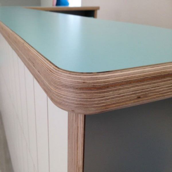 Laminated plywood counter. Source: morland-uk.com