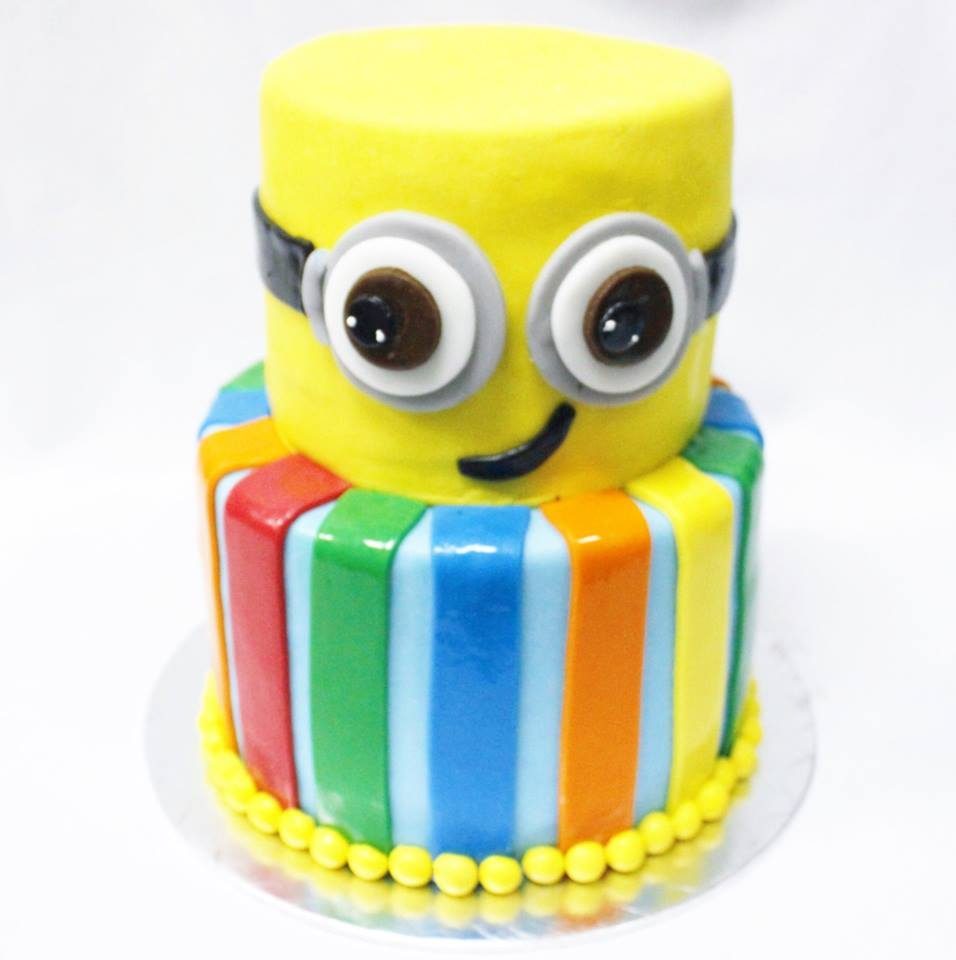 Order a two-tiered Minion themed cake if you are hosting a bigger crowd.Made by: Temptations Cakes.Source