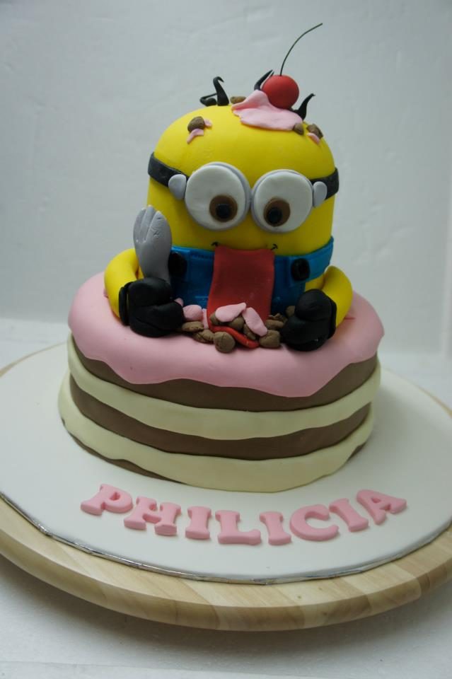 A cheeky Minion cake for the cheeky birthday girl.Made by: My Fat Lady Cakes and Bakes.Source