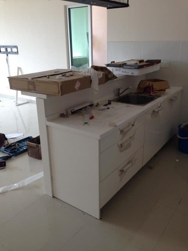 Kitchen cabinet installation by J Home Format. Source