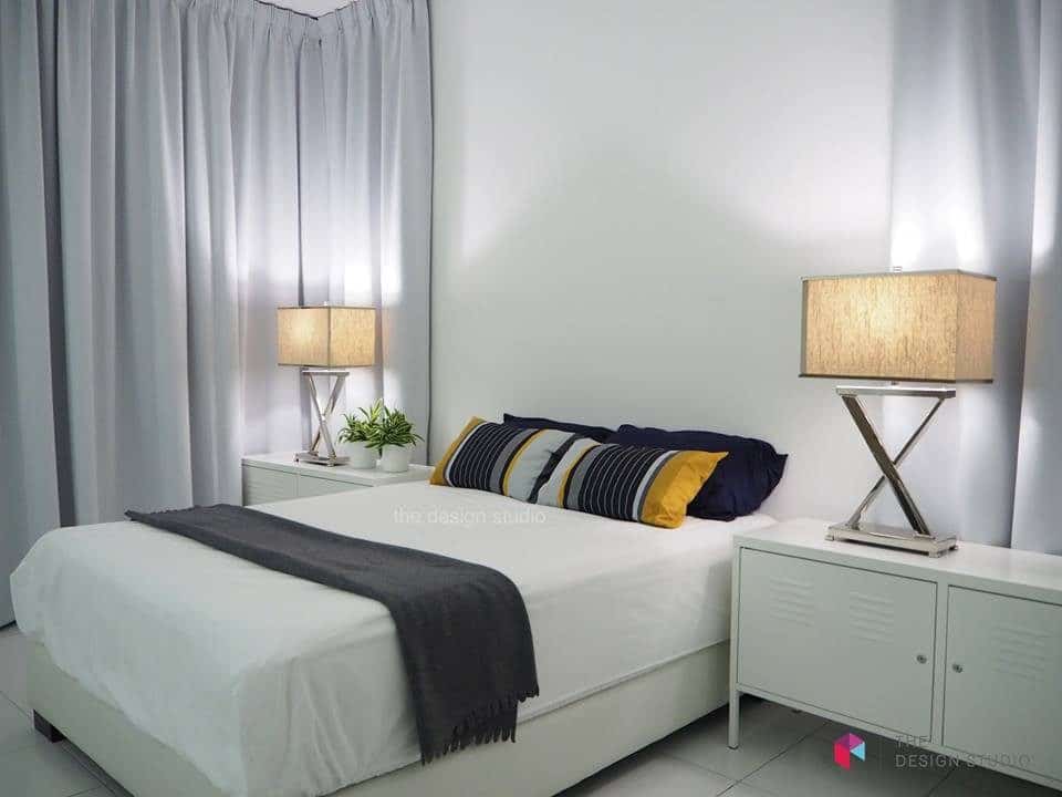 Monochrome bedroom for M Residence at Rawang